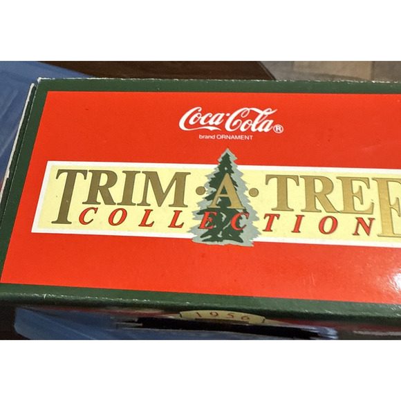 Coca-Cola Trim A Tree Collection 1956 Santa With Painting Elf Ornament 1994 - Picture 6 of 12